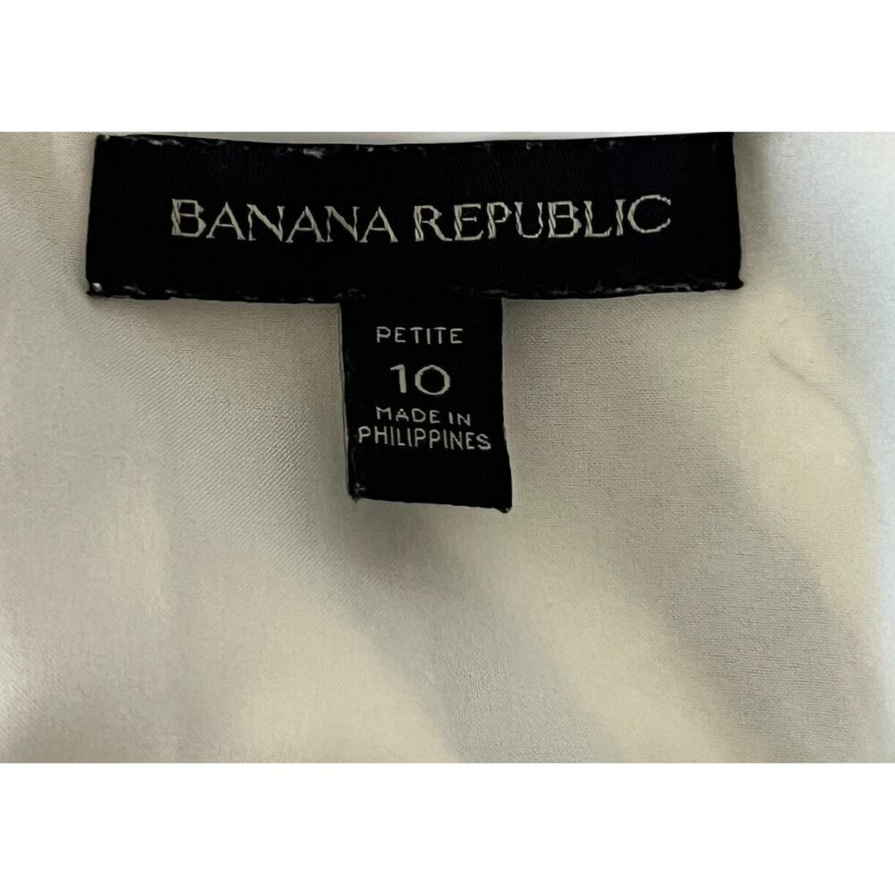 Banana Republic Dress Women's 10 P Tiered Grey Striped Fringe Asymmetrical Belt - Picture 7 of 13